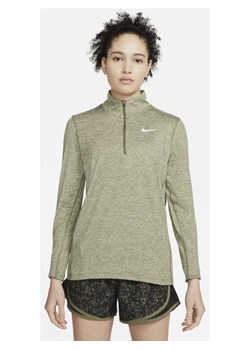 Damska koszulka do biegania z zamkiem 1/2 Nike - Brązowy ze sklepu Nike poland w kategorii Bluzki damskie - zdjęcie 133528617