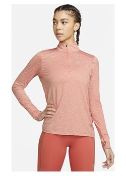 Damska koszulka do biegania z zamkiem 1/2 Nike - Pomarańczowy ze sklepu Nike poland w kategorii Bluzki damskie - zdjęcie 133528618