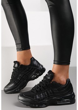 Buty sportowe damskie Renee sneakersy czarne na wiosnę 