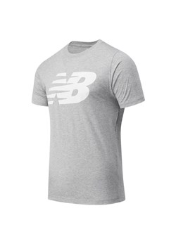 Szary t-shirt męski New Balance z krótkimi rękawami bawełniany 