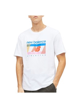 Koszulka New Balance MT21502WT - biała ze sklepu streetstyle24.pl w kategorii T-shirty męskie - zdjęcie 133663038