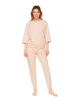 Spodnie damskie dresowe Coemi jasnobeżowe 222L512 ze sklepu piubiu_pl w kategorii Spodnie damskie - zdjęcie 133932235