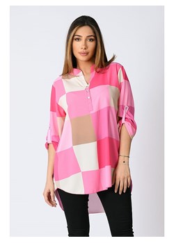 Bluzka "Elo" w kolorze różowo-jasnobrązowo-kremowym ze sklepu Limango Polska w kategorii Bluzki damskie - zdjęcie 133964698