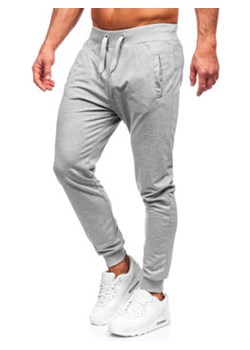 Szare spodnie męskie joggery dresowe Denley XW02 ze sklepu Denley w kategorii Spodnie męskie - zdjęcie 133965777