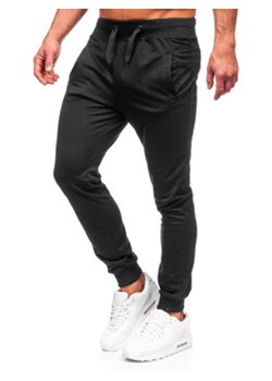 Czarne spodnie męskie joggery dresowe Denley XW02 ze sklepu Denley w kategorii Spodnie męskie - zdjęcie 133965779