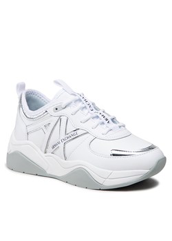 Sneakersy ARMANI EXCHANGE - XDX039 XV408 K708 Op.White/Silver ze sklepu eobuwie.pl w kategorii Buty sportowe damskie - zdjęcie 133970877