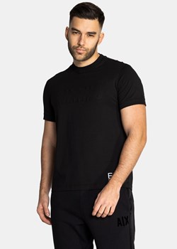 Czarny t-shirt męski Emporio Armani z krótkimi rękawami 
