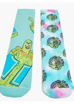 Cropp - 2 pack skarpet Rick i Morty - niebieski ze sklepu Cropp w kategorii Skarpetki męskie - zdjęcie 134158085