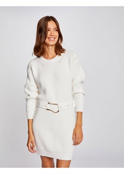 Morgan Sukienka dzianinowa 212-RMINK Biały Regular Fit ze sklepu MODIVO w kategorii Sukienki - zdjęcie 134240999