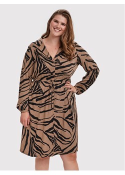 Vero Moda Curve Sukienka koszulowa Zee 10257513 Brązowy Regular Fit