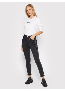 Bluzka damska Calvin Klein biała casualowa z długim rękawem 