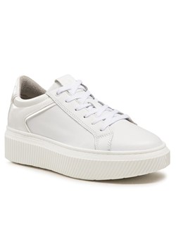 Buty sportowe damskie Tamaris sneakersy na wiosnę białe sznurowane 