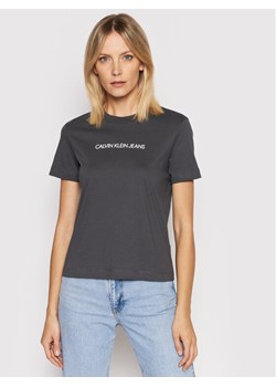 Bluzka damska Calvin Klein z okrągłym dekoltem z krótkimi rękawami młodzieżowa 