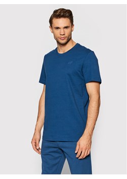 T-shirt męski niebieski 4F z krótkimi rękawami 