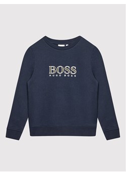 Boss Bluza J25N68 Granatowy Regular Fit ze sklepu MODIVO w kategorii Bluzy chłopięce - zdjęcie 134270667