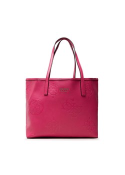 Guess shopper bag elegancka na ramię różowa 