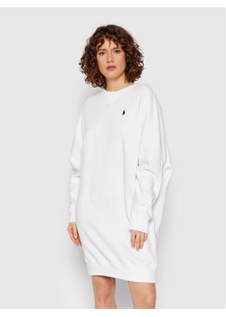Polo Ralph Lauren Sukienka dzianinowa 211856683001 Biały Oversize ze sklepu MODIVO w kategorii Sukienki - zdjęcie 134313467