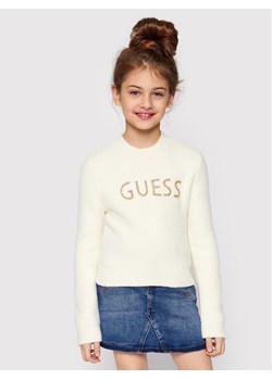 Sweter dziewczęcy biały Guess 