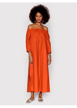 TWINSET Sukienka letnia 221LB2JMM Pomarańczowy Regular Fit ze sklepu MODIVO w kategorii Sukienki - zdjęcie 134322557