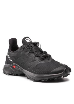 Czarne buty trekkingowe męskie Salomon sznurowane sportowe gore-tex 