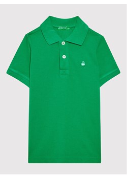 United Colors Of Benetton Polo 3089C3091 Zielony Regular Fit ze sklepu MODIVO w kategorii T-shirty chłopięce - zdjęcie 134362205