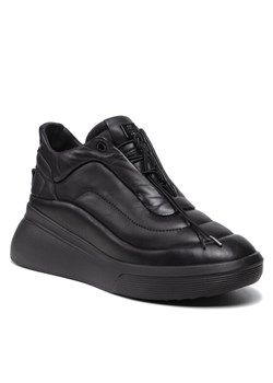 Högl buty sportowe damskie sneakersy czarne na platformie 