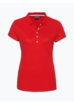Tommy Hilfiger Damska koszulka polo Kobiety Bawełna czerwony jednolity ze sklepu vangraaf w kategorii Bluzki damskie - zdjęcie 134377597
