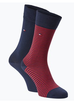 Tommy Hilfiger Skarpety pakowane po 2 szt. Mężczyźni Bawełna granatowy jednolity ze sklepu vangraaf w kategorii Skarpetki męskie - zdjęcie 134377619