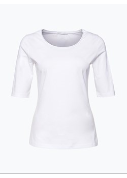 BOSS - T-shirt damski z jedwabną lamówką – Emmsi, biały ze sklepu vangraaf w kategorii Bluzki damskie - zdjęcie 134377666