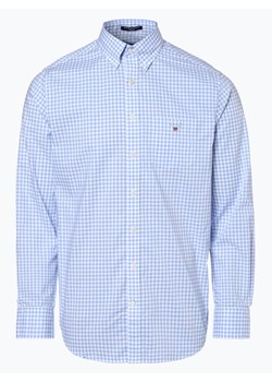 Gant Koszula męska Mężczyźni Regular Fit Bawełna jasnoniebieski w kratkę button down ze sklepu vangraaf w kategorii Koszule męskie - zdjęcie 134377955