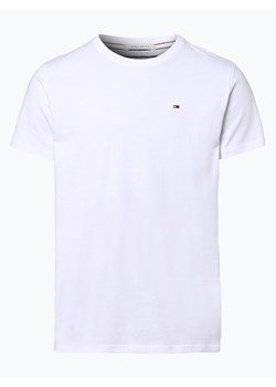 Tommy Jeans T-shirt męski Mężczyźni Bawełna biały jednolity ze sklepu vangraaf w kategorii T-shirty męskie - zdjęcie 134377958