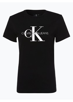 Calvin Klein Jeans T-shirt damski Kobiety Bawełna czarny nadruk ze sklepu vangraaf w kategorii Bluzki damskie - zdjęcie 134377975