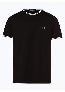 Fred Perry T-shirt męski Mężczyźni Bawełna czarny jednolity ze sklepu vangraaf w kategorii T-shirty męskie - zdjęcie 134378037