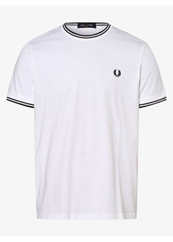Fred Perry - T-shirt męski, biały ze sklepu vangraaf w kategorii T-shirty męskie - zdjęcie 134378038