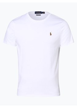 Polo Ralph Lauren T-shirt męski Mężczyźni Bawełna biały jednolity ze sklepu vangraaf w kategorii T-shirty męskie - zdjęcie 134378067