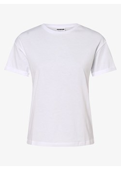 Noisy May T-shirt damski Kobiety Dżersej biały jednolity ze sklepu vangraaf w kategorii Bluzki damskie - zdjęcie 134378266