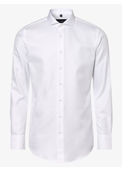 Van Graaf Koszula męska Mężczyźni Slim Fit Bawełna biały wypukły wzór tkaniny kołnierzyk włoski ze sklepu vangraaf w kategorii Koszule męskie - zdjęcie 134378435