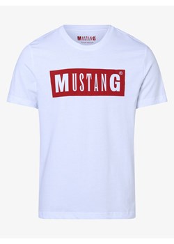 Mustang - T-shirt męski – Alex, biały ze sklepu vangraaf w kategorii T-shirty męskie - zdjęcie 134378606