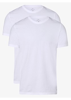 Nike T-shirty pakowane po 2 szt. Mężczyźni Dżersej biały jednolity ze sklepu vangraaf w kategorii T-shirty męskie - zdjęcie 134378736