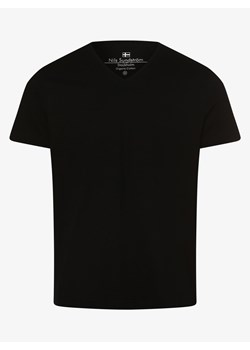 Nils Sundström T-shirt męski Mężczyźni Dżersej czarny jednolity ze sklepu vangraaf w kategorii T-shirty męskie - zdjęcie 134379018