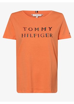Tommy Hilfiger T-shirt damski Kobiety Bawełna morelowy nadruk ze sklepu vangraaf w kategorii Bluzki damskie - zdjęcie 134379747