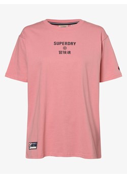 Superdry T-shirt damski Kobiety Bawełna różowy nadruk ze sklepu vangraaf w kategorii Bluzki damskie - zdjęcie 134379779