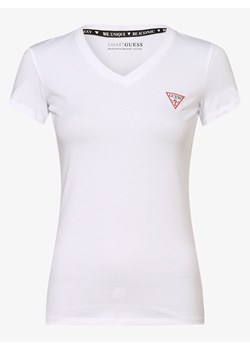 GUESS T-shirt damski Kobiety Bawełna biały nadruk ze sklepu vangraaf w kategorii Bluzki damskie - zdjęcie 134380467