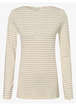 Marc O'Polo Damska koszulka z długim rękawem Kobiety Bawełna piaskowy w paski ze sklepu vangraaf w kategorii Bluzki damskie - zdjęcie 134381815