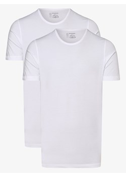 Schiesser T-shirty pakowane po 2 szt. Mężczyźni Bawełna biały jednolity ze sklepu vangraaf w kategorii Podkoszulki męskie - zdjęcie 134382095