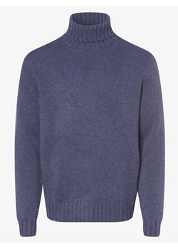 Andrew James Sweter z czystego kaszmiru Mężczyźni Kaszmir granatowy jednolity ze sklepu vangraaf w kategorii Swetry męskie - zdjęcie 134382115