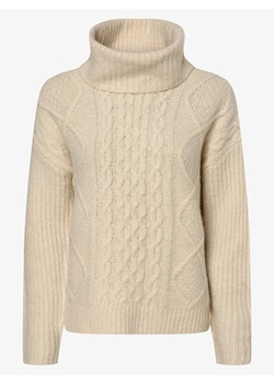 Opus - Sweter damski z dodatkiem alpaki – Pero, beżowy|biały ze sklepu vangraaf w kategorii Swetry damskie - zdjęcie 134383375
