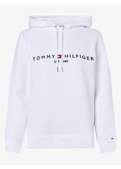 Tommy Hilfiger Damska bluza z kapturem Kobiety Materiał dresowy biały jednolity ze sklepu vangraaf w kategorii Bluzy damskie - zdjęcie 134384288