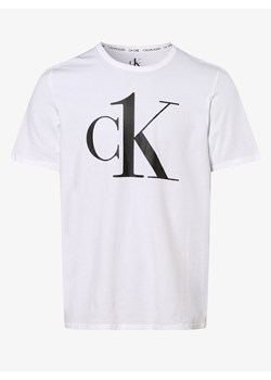 Calvin Klein - Męska koszulka od piżamy, biały ze sklepu vangraaf w kategorii Piżamy męskie - zdjęcie 134384725