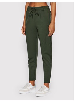 ONLY Spodnie materiałowe Poptrash 15225893 Zielony Regular Fit ze sklepu MODIVO w kategorii Spodnie damskie - zdjęcie 134549805